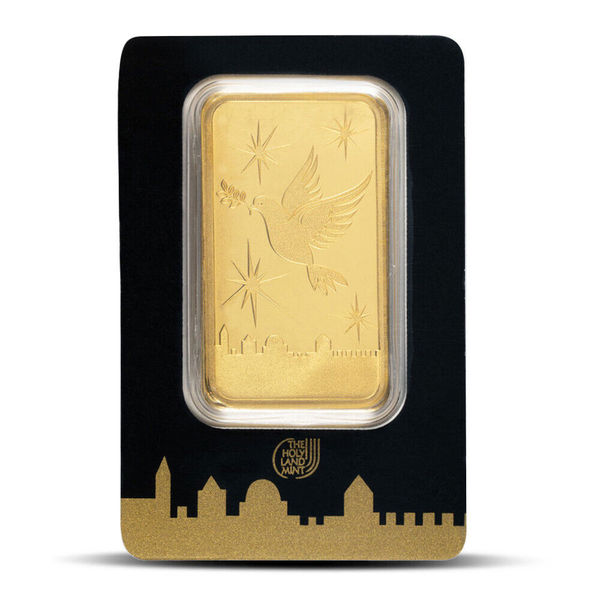 100 gram Gold Bar Holy Land Mint