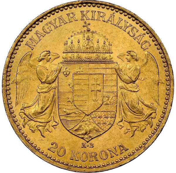 Hungarian 20 Korona Gold Coin
