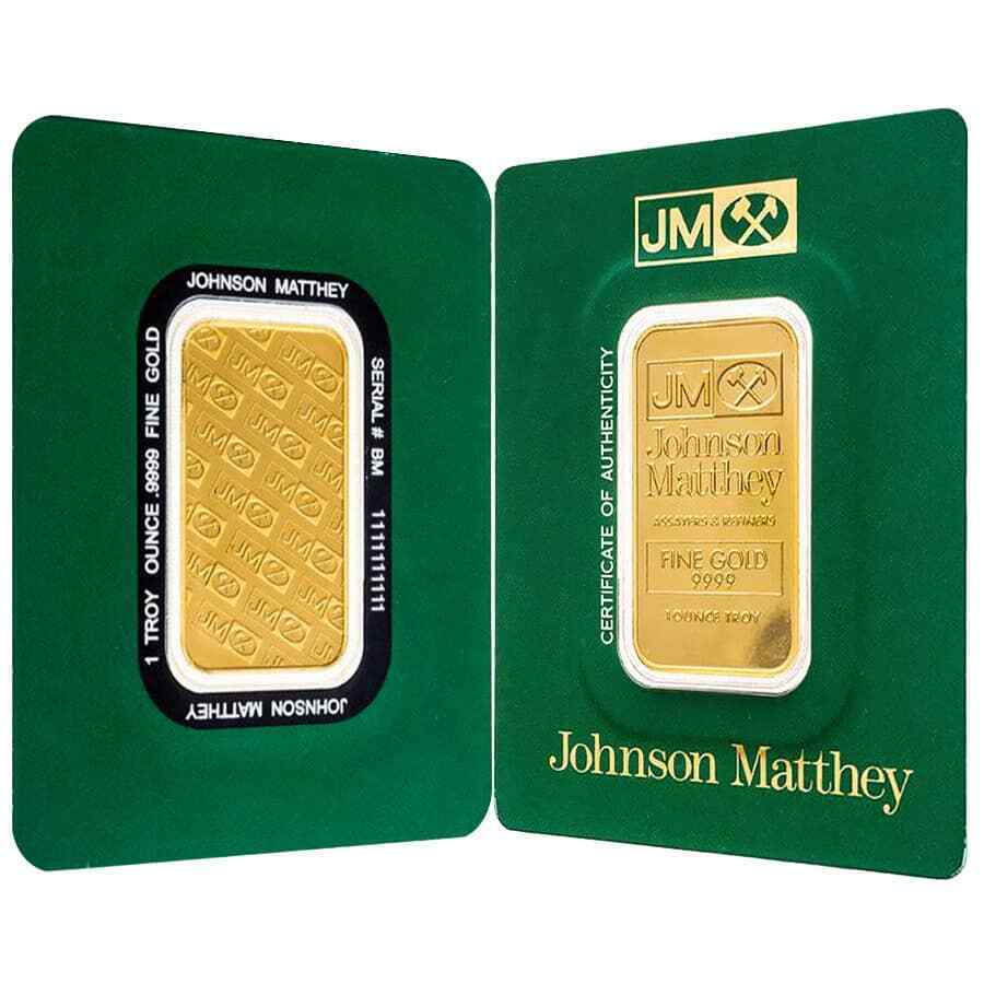 1 oz Johnson Matthey Gold Bar