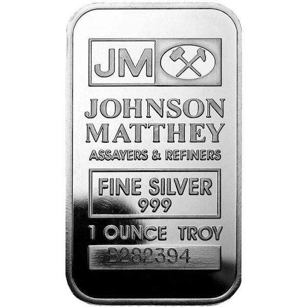 1 oz Johnson Matthey Silver Bar