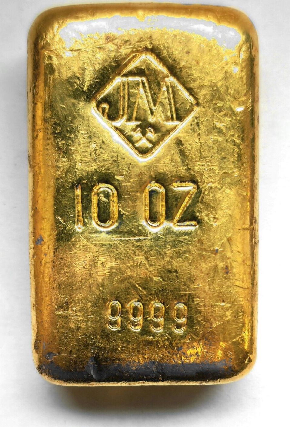 10 oz Johnson Matthey Poured Gold Bar