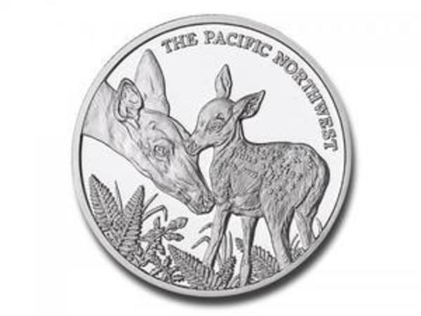 Monarch Pacific Northwest - Blacktail Deer 1 oz Silver Round