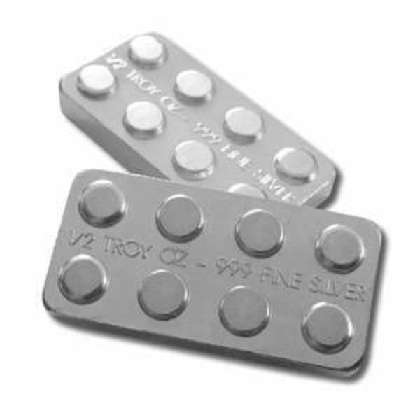 Monarch Lego 2x4 Building Block 1/2 oz  silver