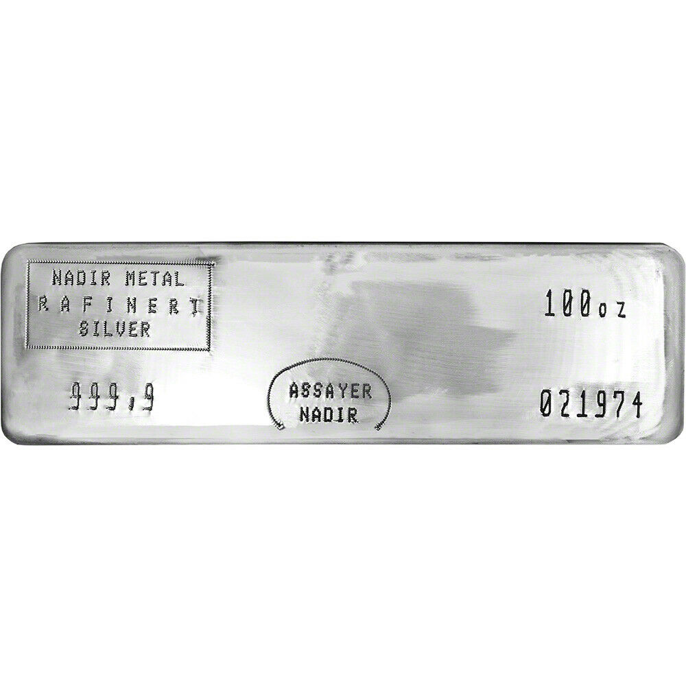100 oz Silver Bar - Nadir Refinery