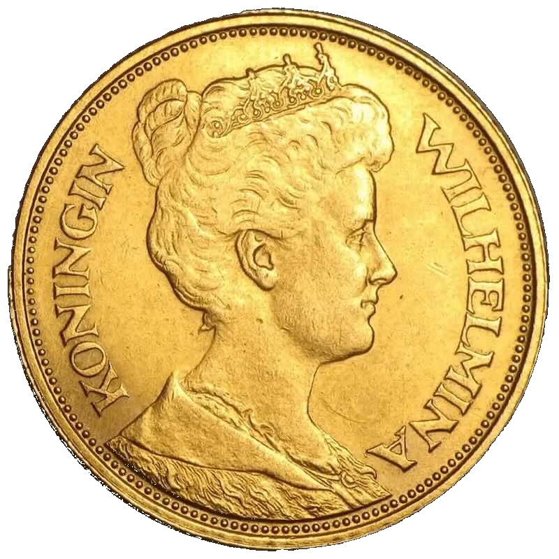Netherlands 5 Gulden Gold Coin – 0.09735 oz .900 Fine