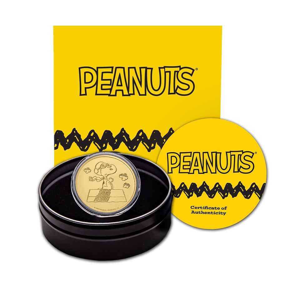 Snoopy Flying Ace 1 oz Gold Round