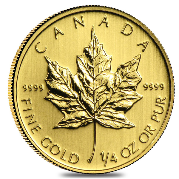 1/4 oz Gold Maple Leaf Coin - Random Year