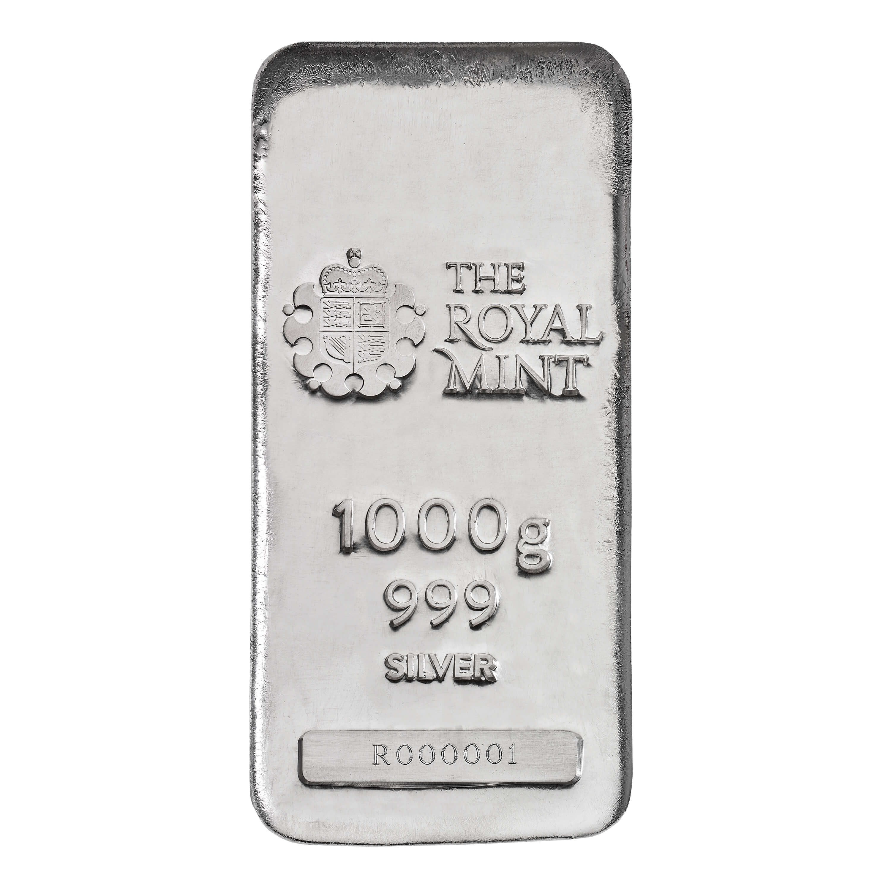 1 kilo Royal Mint Cast Silver Bar 