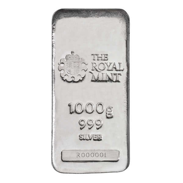 Royal Mint 1 Kilo Silver Cast Bar 