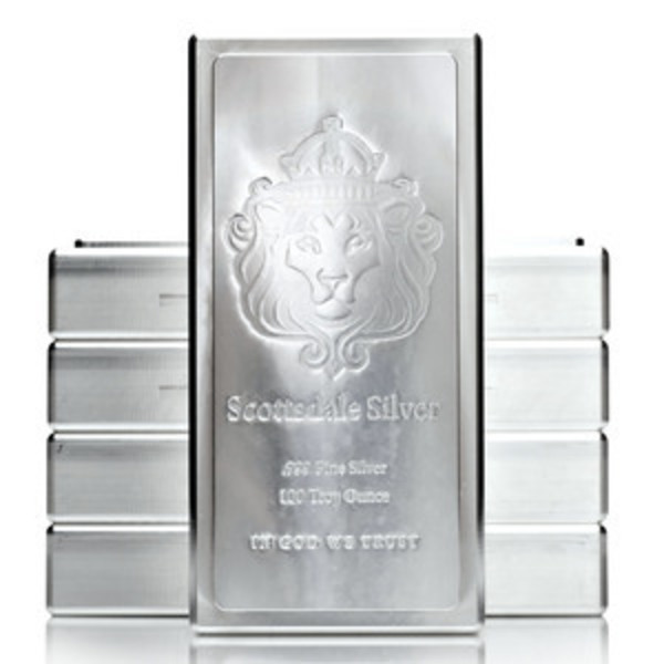 Scottsdale KING Stacker 100 oz Silver Bar