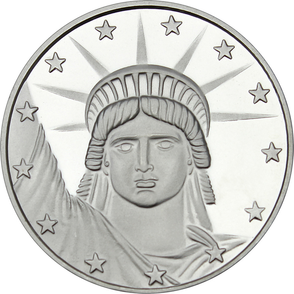 1 oz SilverTowne Lady Liberty Silver Round