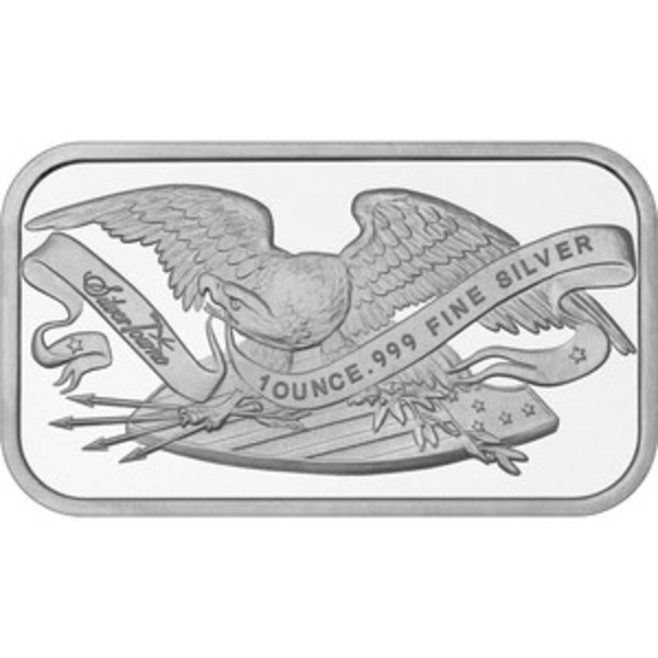 SilverTowne Retro Eagle and Shield 1 oz Silver Bar