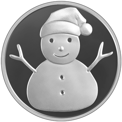 Snowman Emoji 1 oz Silver Round