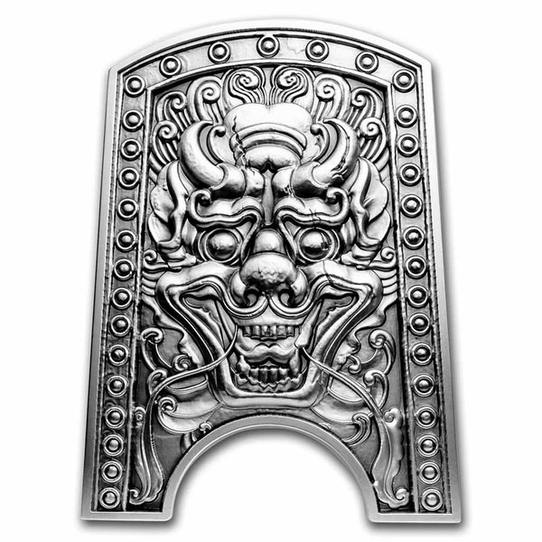 South Korea 1 kilo Silver Doggaebi Chiwoo Shield Stacker