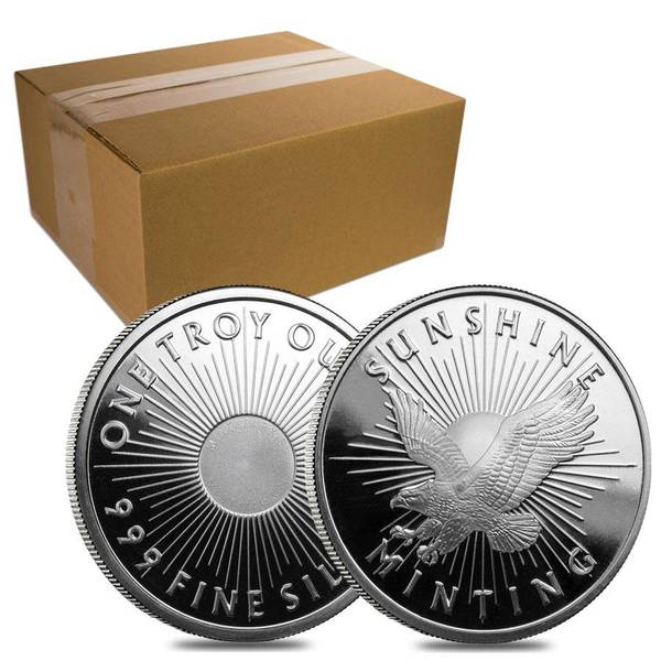Sunshine Mint - 1 oz Silver Rounds - Monster Box of 500 Rounds