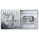 1 oz SD Bullion Cross and Flag Square Silver Bar