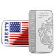 Americana Liberty Flag 1 oz Silver Colorized Bar