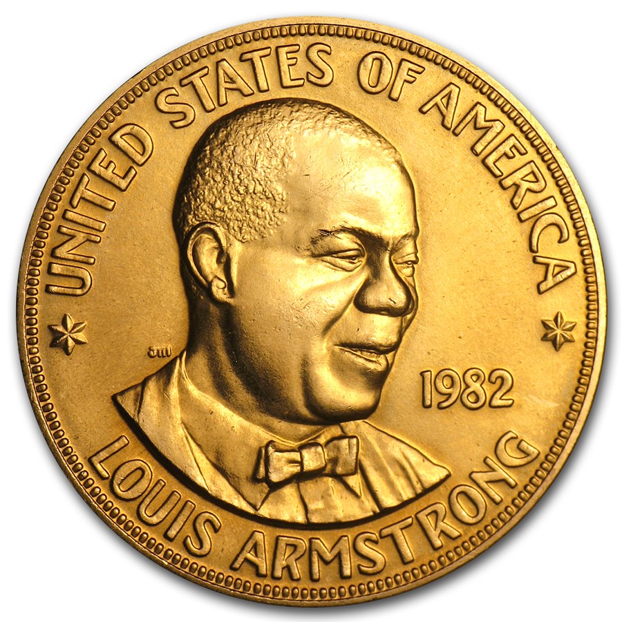 U.S. Mint 1 oz Louis Armstrong Gold Medal