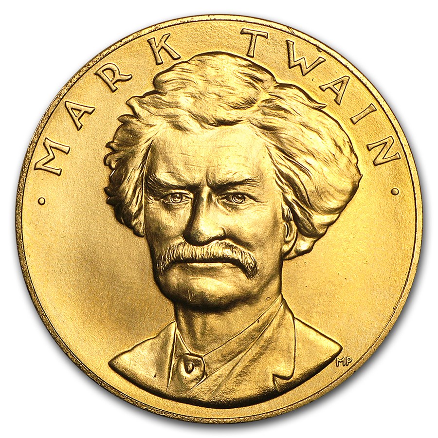 U.S. Mint 1 oz Gold Commemorative Arts Medal Mark Twain