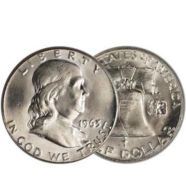 $10 FV Franklin Half Dollars AU