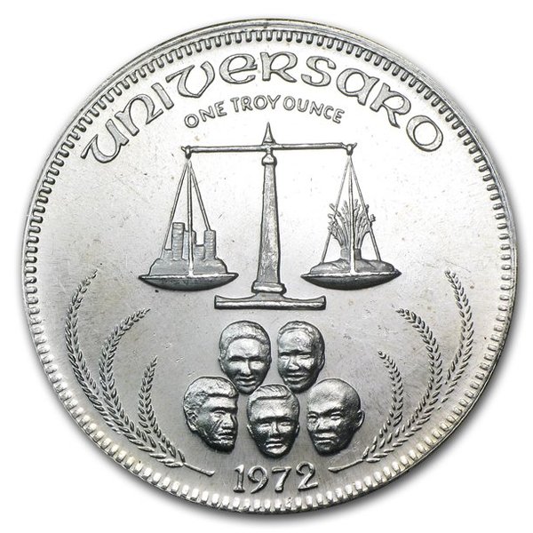 1 oz Silver Universaro World Trade Round