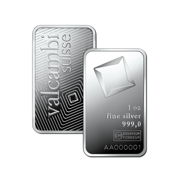 Valcambi 1 oz Silver Bar 