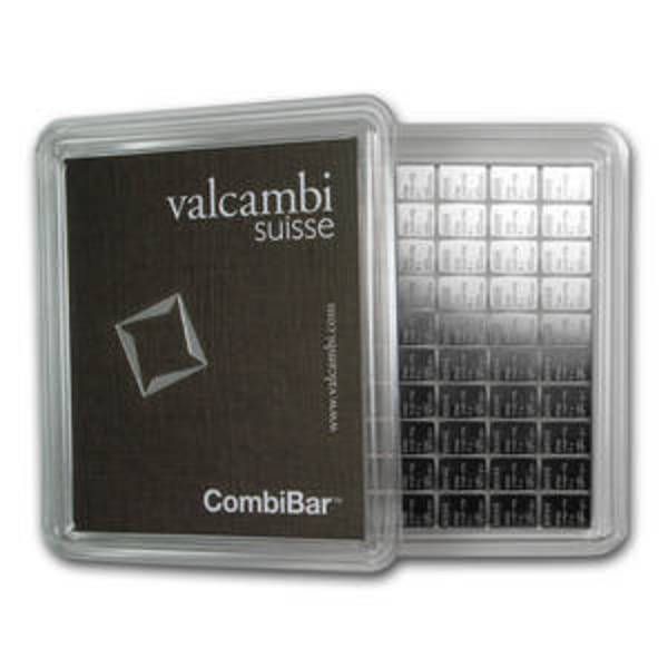 100x 1 gram Silver Bar - Valcambi Silver CombiBar